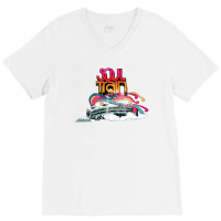 Soul Train, Distressed V-neck Tee | Artistshot