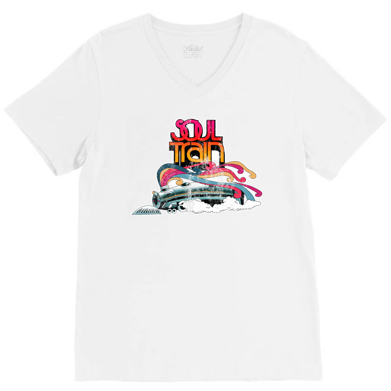 Soul Train, Distressed V-neck Tee | Artistshot