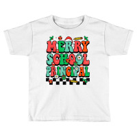 Merry School Principal Groovy Christmas Principal T Shirt Toddler T-shirt | Artistshot