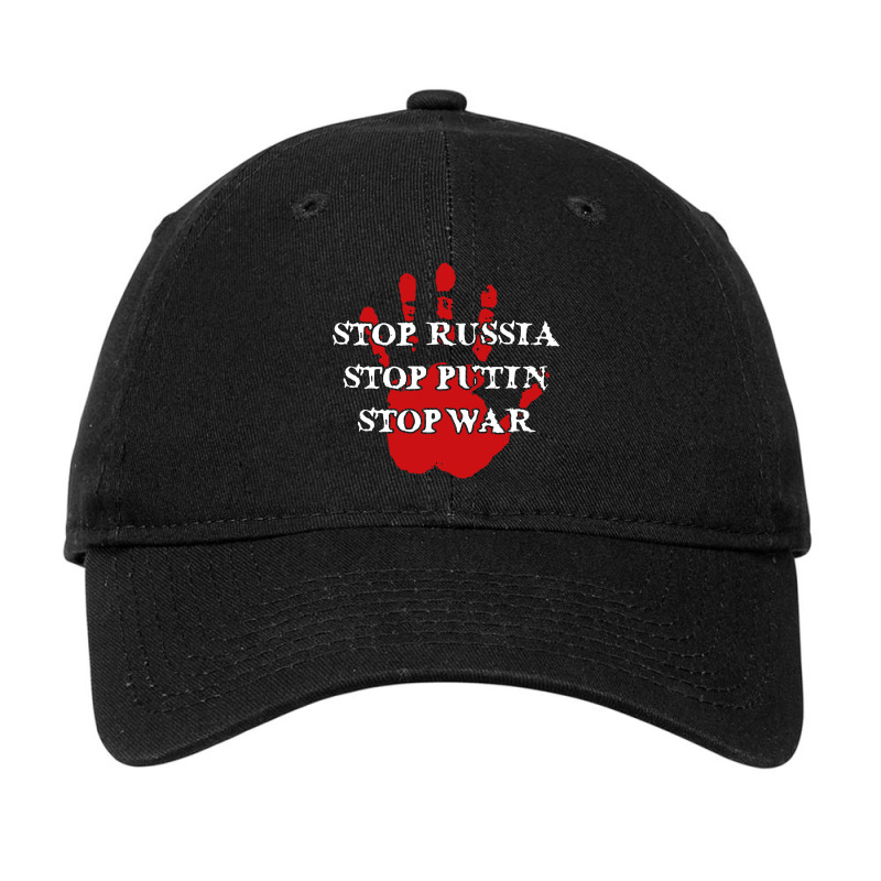 Stop Russia Stop Putin Stop War Adjustable Cap by syakirra | Artistshot