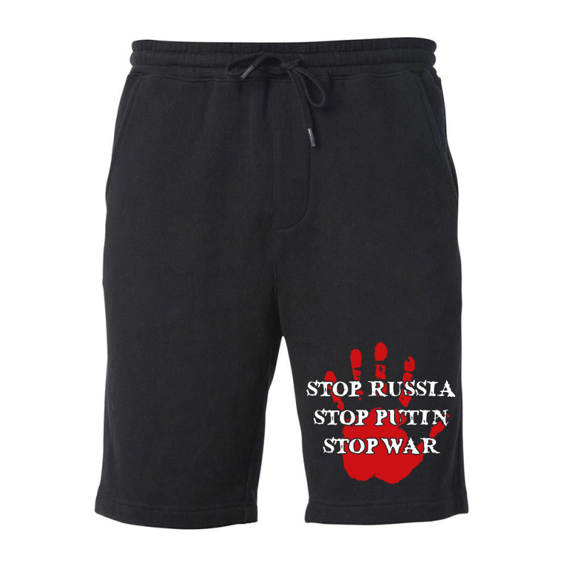 Stop Russia Stop Putin Stop War Fleece Short by syakirra | Artistshot