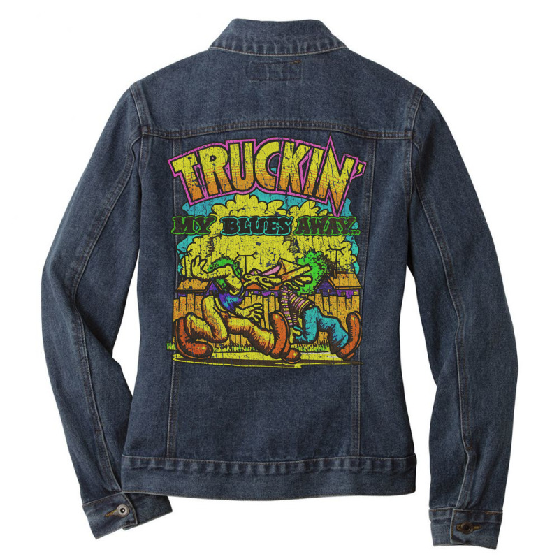 Truckin' My Blues Away 1967 (1) Ladies Denim Jacket by tinhabcikd | Artistshot