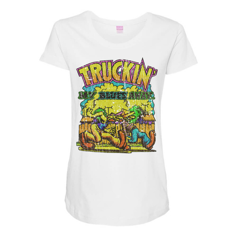 Truckin' My Blues Away 1967 (1) Maternity Scoop Neck T-shirt by tinhabcikd | Artistshot