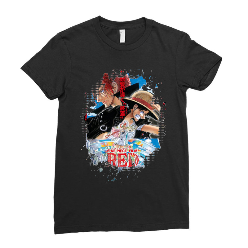 One Piece Film Red Ladies Fitted T-Shirt by KelliBrimner | Artistshot