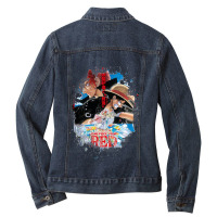 One Piece Film Red Ladies Denim Jacket | Artistshot