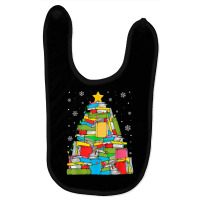 Library Christmas Tree Librarian X Mas Lights Book Lover T Shirt Baby Bibs | Artistshot