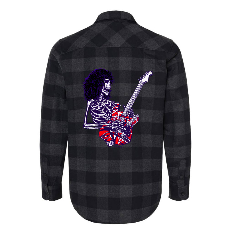 Dead E Virtuoso Rock Guitar Player Zombie Skeleton Flannel Shirt | Artistshot