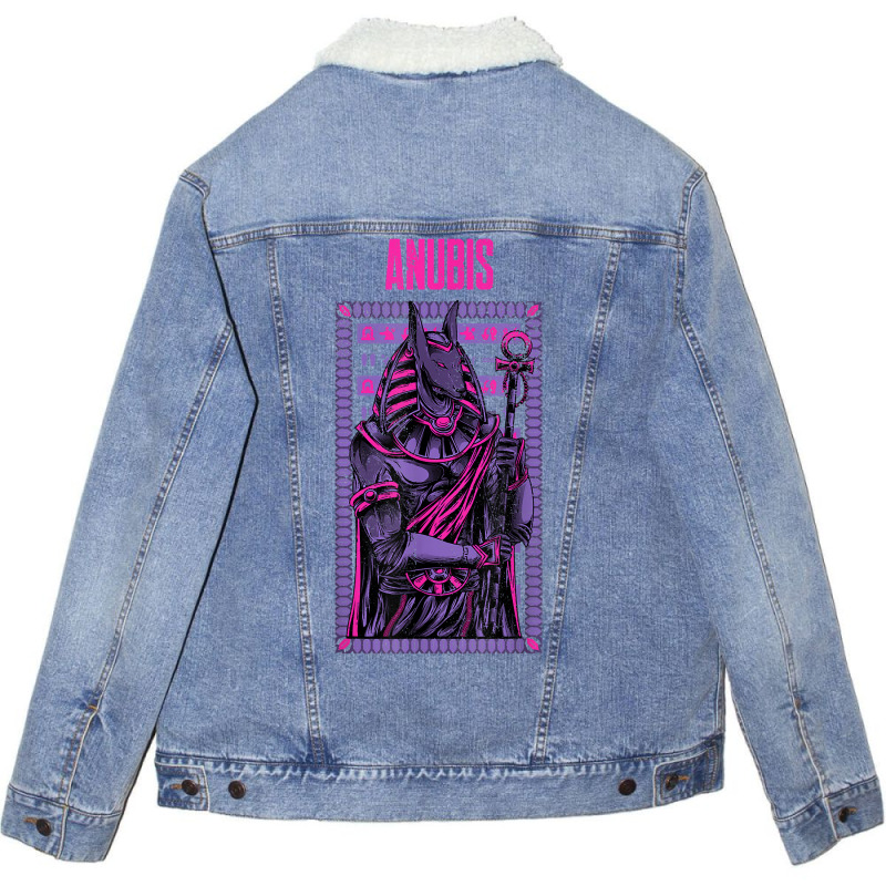 Pink Graphic Anubis Typical God Figure T Shirt Unisex Sherpa-Lined Denim Jacket by anselmpru9bt | Artistshot