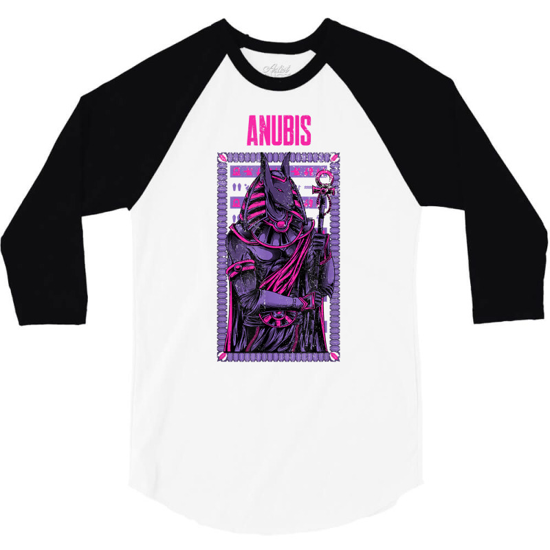 Pink Graphic Anubis Typical God Figure T Shirt 3/4 Sleeve Shirt by anselmpru9bt | Artistshot