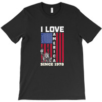 Womens 44tth Birthday I Love America Since 1978, Funny Usa Quote T-shirt | Artistshot