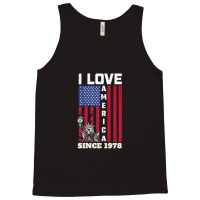 Womens 44tth Birthday I Love America Since 1978, Funny Usa Quote Tank Top | Artistshot