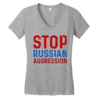 Stop Russian Aggression Women's V-neck T-shirt | Artistshot