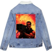 Commandoinspired Matrix Rocket Launcher Graphic  (1) Unisex Sherpa-lined Denim Jacket | Artistshot