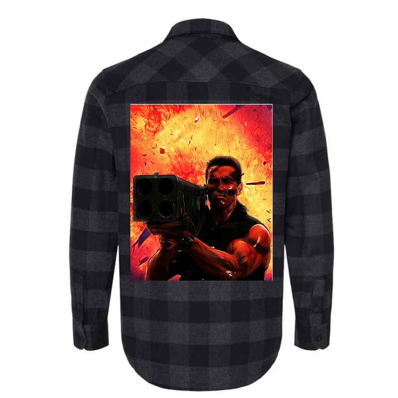 Commandoinspired Matrix Rocket Launcher Graphic  (1) Flannel Shirt | Artistshot