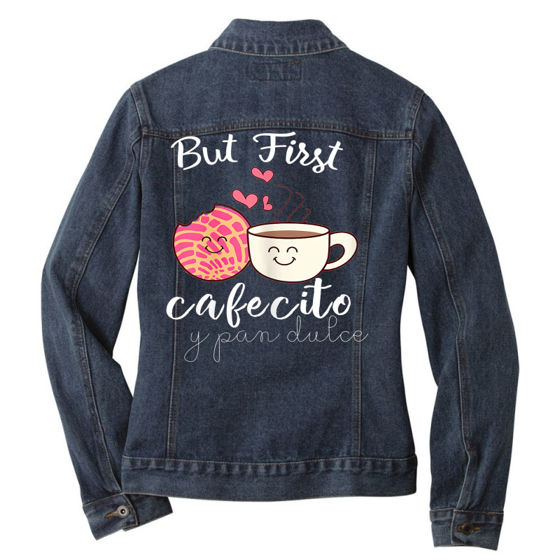 Latina Mom Cute Spanish Coffee And Conchas Pun Mama Classic Ladies Denim Jacket by kharathirosij | Artistshot