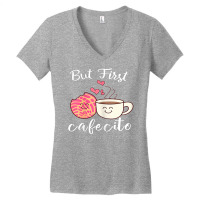 Latina Mom Cute Spanish Coffee And Conchas Pun Mama Classic Women's V-neck T-shirt | Artistshot