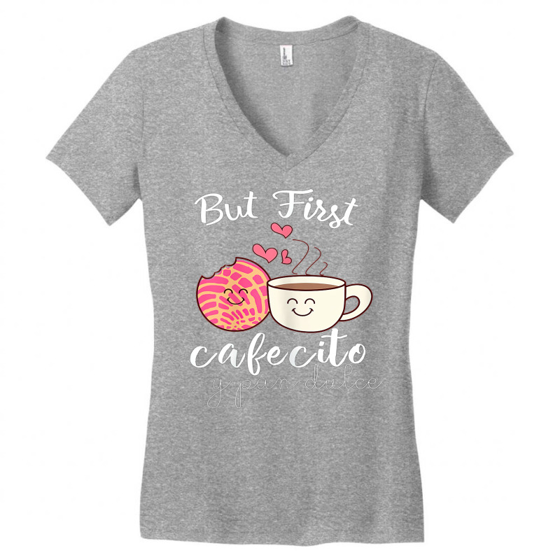 Latina Mom Cute Spanish Coffee And Conchas Pun Mama Classic Women's V-Neck T-Shirt by kharathirosij | Artistshot