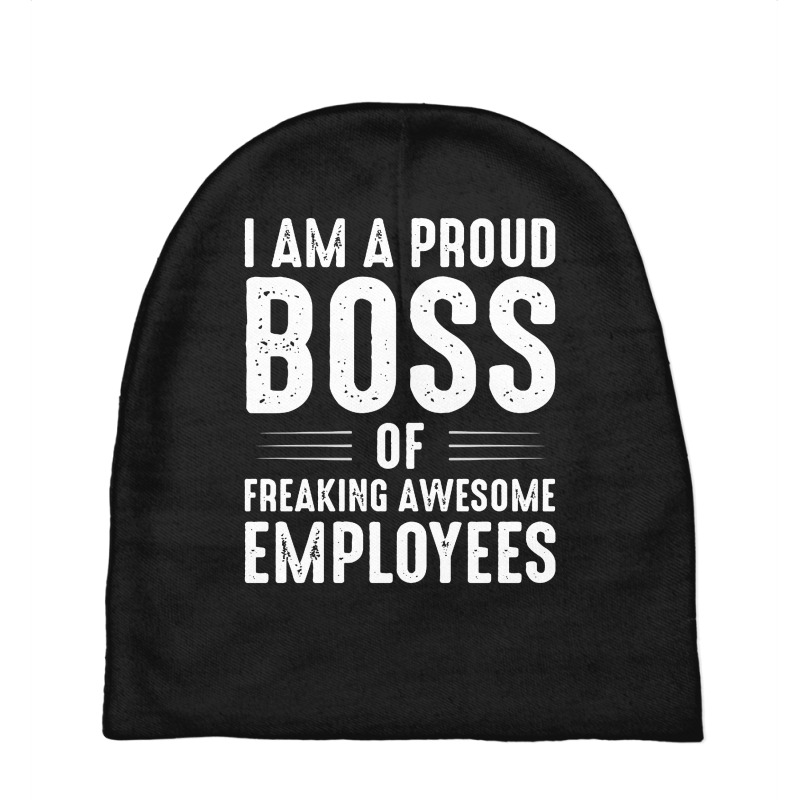 I Am A Proud Boss Baby Beanies by hose white | Artistshot