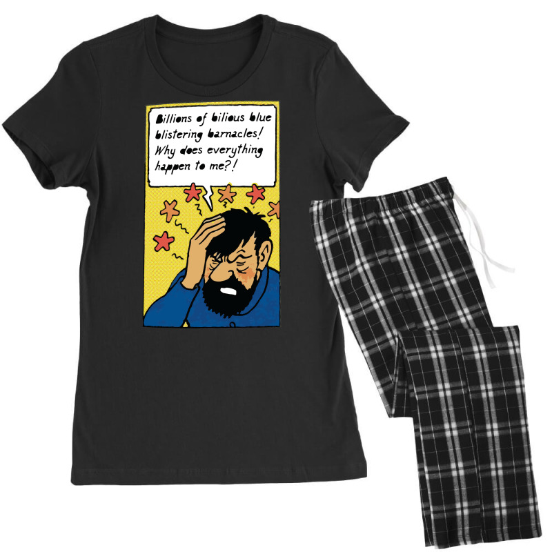 Billion Of Bilous Blue Blistering Barnacles (captain Haddock) Women's Pajamas Set by beredyhayaviq | Artistshot