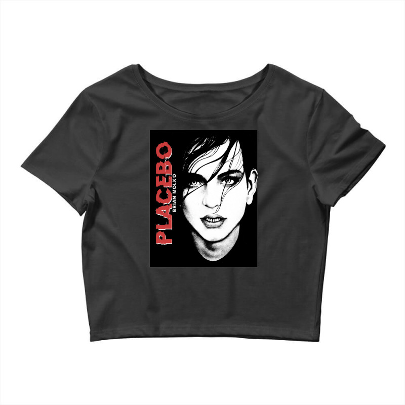 Placebobrian Molko Black And White Crop Top by HECTORNVAZQUEZ | Artistshot