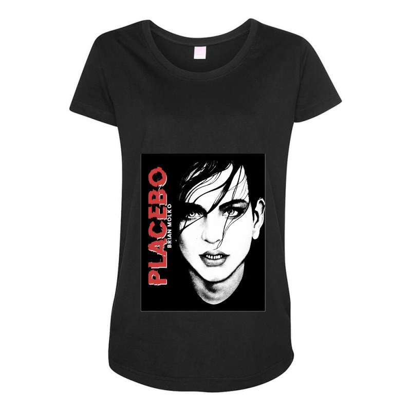 Placebobrian Molko Black And White Maternity Scoop Neck T-shirt by HECTORNVAZQUEZ | Artistshot