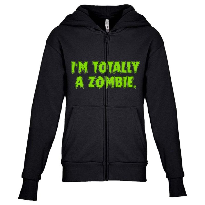 Im Totally A Zombie Youth Zipper Hoodie by nurpadilah2 | Artistshot