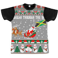 Jamaican Through The Snow Ugly Christmas Sweater Tshirt Graphic T-shirt | Artistshot