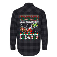 Jamaican Through The Snow Ugly Christmas Sweater Tshirt Flannel Shirt | Artistshot