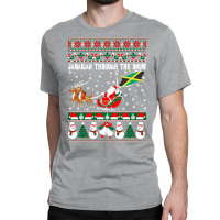 Jamaican Through The Snow Ugly Christmas Sweater Tshirt Classic T-shirt | Artistshot