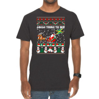 Jamaican Through The Snow Ugly Christmas Sweater Tshirt Vintage T-shirt | Artistshot