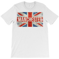 Manchester England United Kingdom British Flag Vintage T Shirt T-shirt | Artistshot