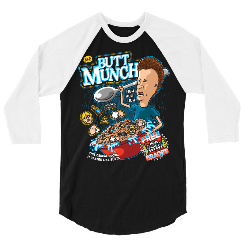 Butt Munch Cereal 3/4 Sleeve Shirt by zrigkhudeu | Artistshot