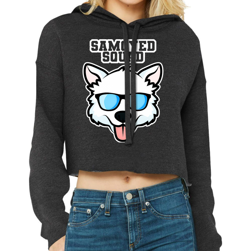 Samoyed Squad Cropped Hoodie by arpanajebodhu | Artistshot