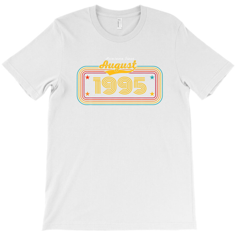 27th Birthday Vintage Awesome Since August 1995 T-shirt | Artistshot