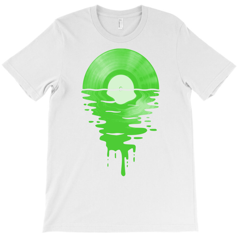 Cool Music Vinyl Record Sunset Melting Green  (1) (1) T-Shirt by lakomabuniau | Artistshot