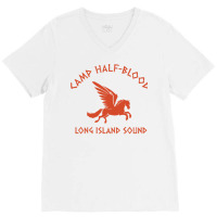 Camp Halfblood Long Island Blue V-neck Tee | Artistshot