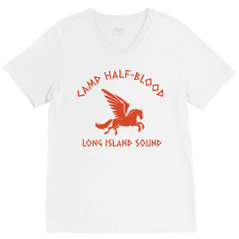 Camp Halfblood Long Island Blue V-Neck Tee by sbusiozald | Artistshot