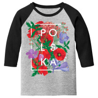 Limited Edition Flowers Of Poland Word Art Polska Polish Pride Youth 3/4 Sleeve | Artistshot