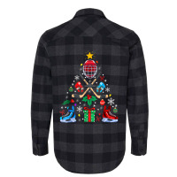 Trending Ice Hockey Christmas Ornament Tree Boys Mens Hockey Lovers Flannel Shirt | Artistshot