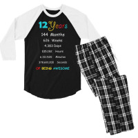 12 Years Old 12th Birthday Born In 2008 Birthday Gift Men's 3/4 Sleeve Pajama Set | Artistshot