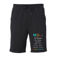 12 Years Old 12th Birthday Born In 2008 Birthday Gift Fleece Short | Artistshot