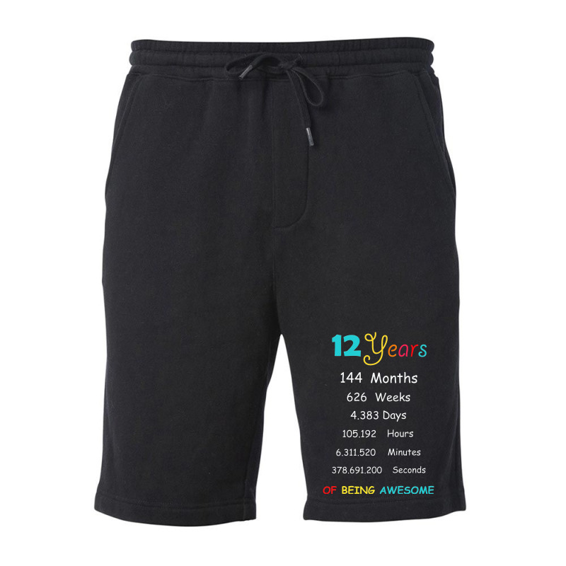 12 Years Old 12th Birthday Born In 2008 Birthday Gift Fleece Short by embarigosineg | Artistshot