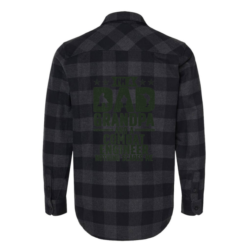 Mens I'm A Dad And Grandpa Combat Engineer Combat Engineering Premium Flannel Shirt by KarinLeighPurcell | Artistshot