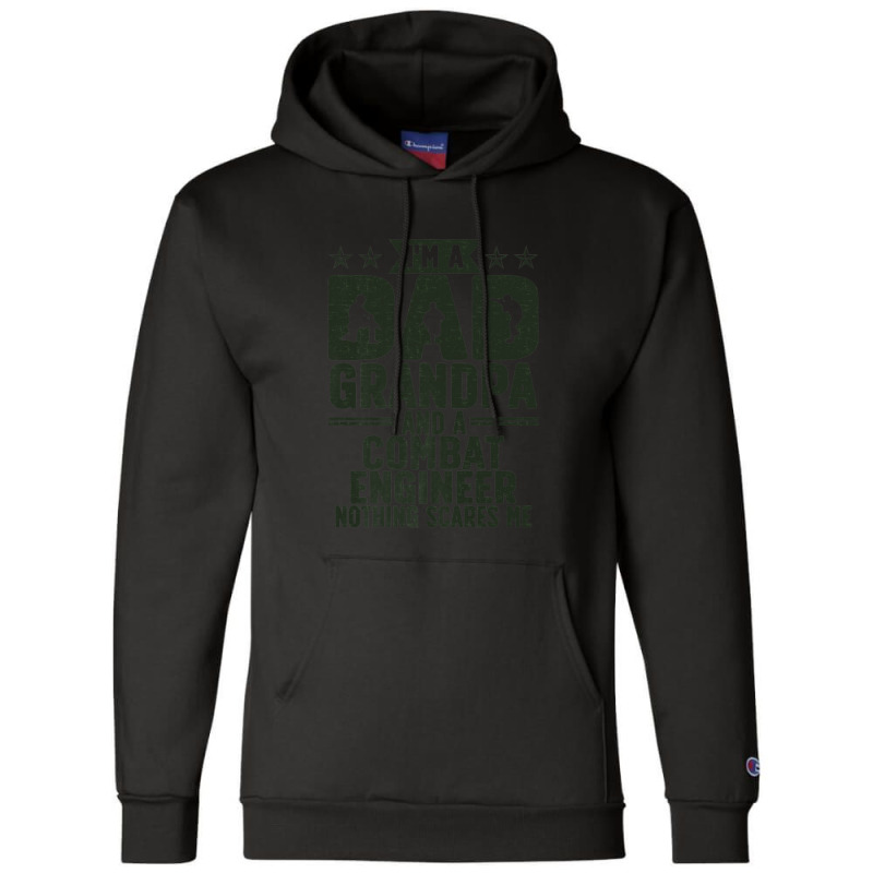 Mens I'm A Dad And Grandpa Combat Engineer Combat Engineering Premium Champion Hoodie by KarinLeighPurcell | Artistshot