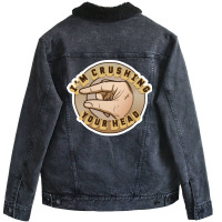 Crushing Your Head Unisex Sherpa-lined Denim Jacket | Artistshot