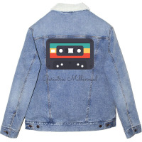 Geriatric Millennial Cassette Design Classic  (1) (1) (1) (1) Unisex Sherpa-lined Denim Jacket | Artistshot