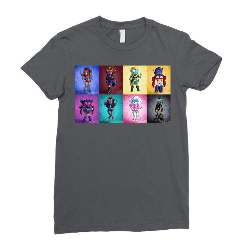 All 8 Chibi Transformers   Starscream Ladies Fitted T-Shirt by farezasydeo | Artistshot