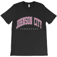 Johnson City Tennessee Tn Varsity Style Pink Text Premium T-shirt | Artistshot