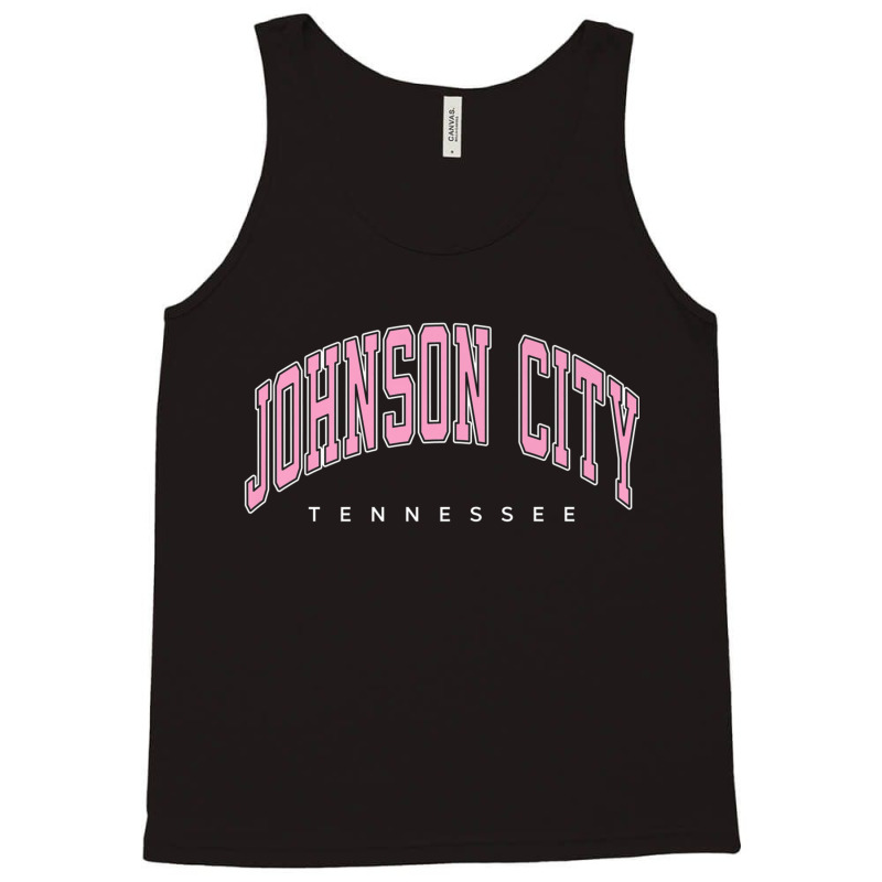 Johnson City Tennessee Tn Varsity Style Pink Text Premium Tank Top by ChristinaMarieCavanaugh | Artistshot