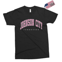 Johnson City Tennessee Tn Varsity Style Pink Text Premium Exclusive T-shirt | Artistshot